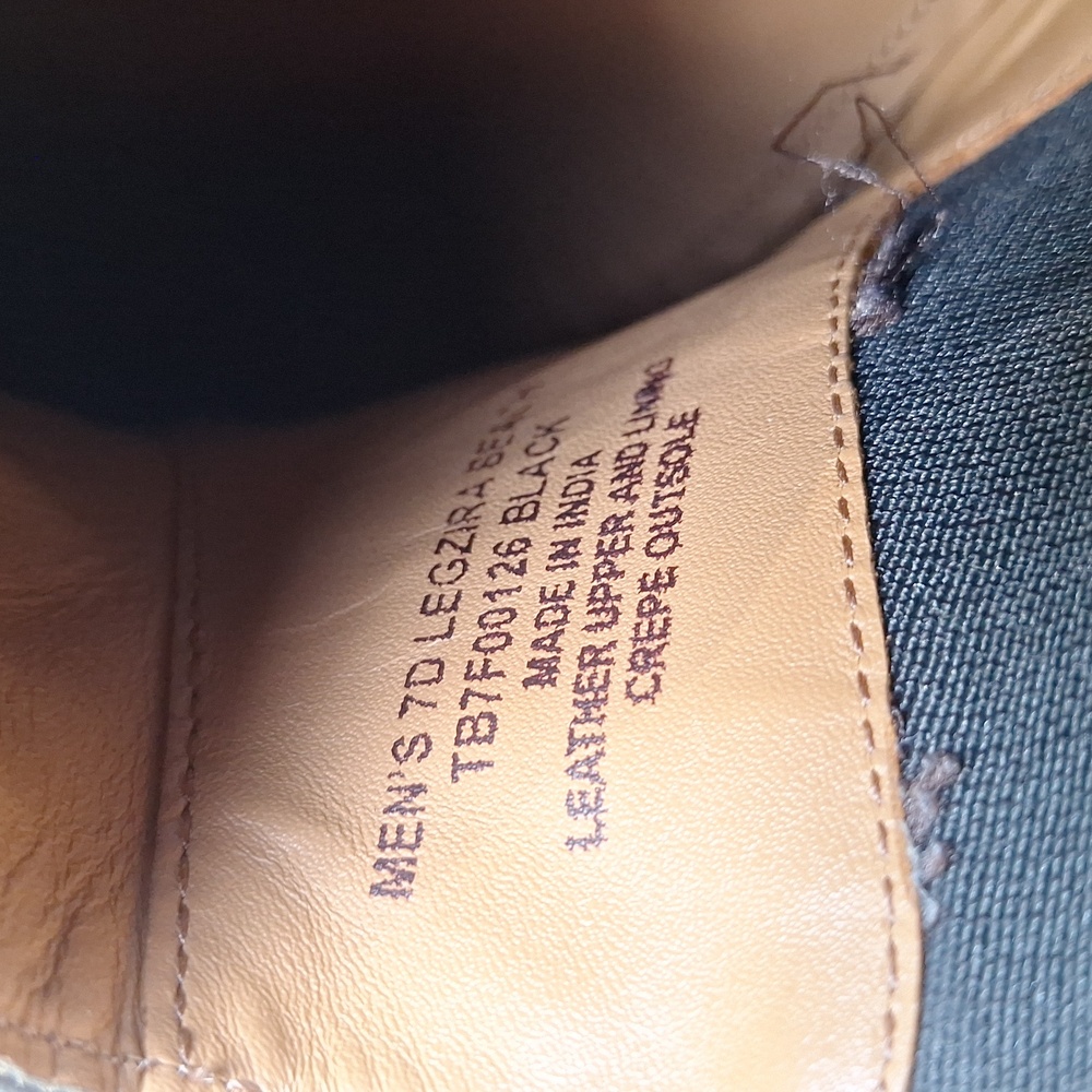 Tommy Bahama Men's Size 7D Black Leather Chelsea Boots - Picture 7 of 8